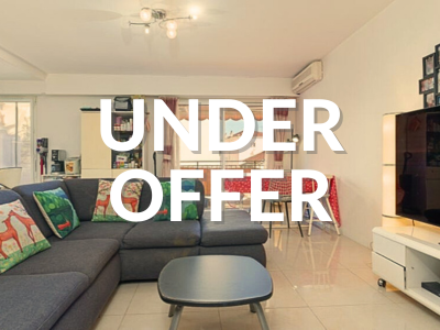 Spacious two-bedroom flat in the Laval area of Antibes. Property now under offer.